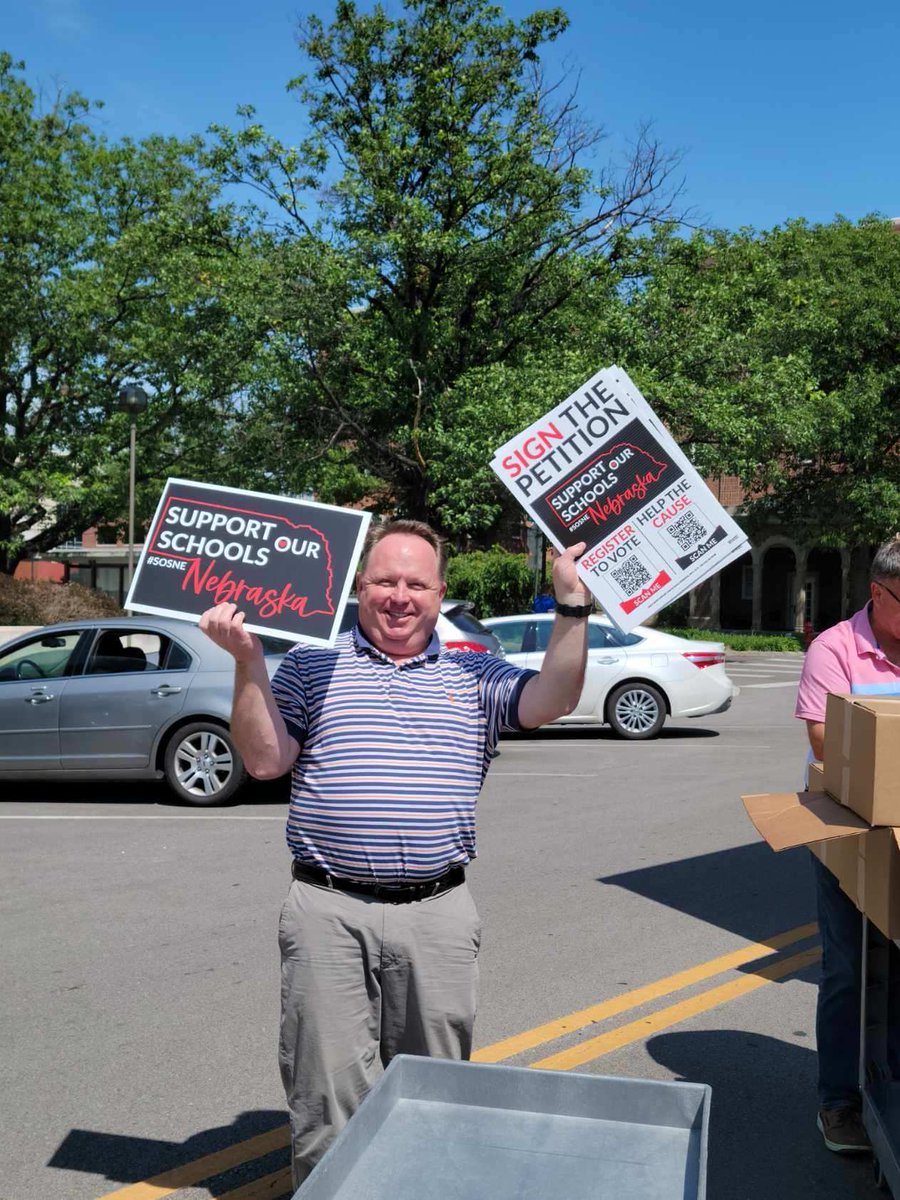 SOSNebraska's tweet image. We’re organizing to gather 90K signatures in the next 90 days so the overturn of LB753 can be on the ballot. Please sign up to help us gather signatures from your friends and family – whether you can collect 5 or 50, every single one matters! Sign up at👉 supportourschoolsnebraska.org