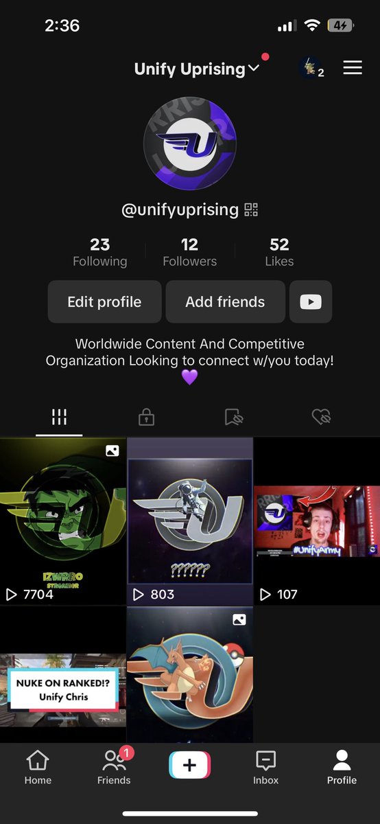 uprisingunify's tweet photo. Remember to clock in and check out our TikTok as it’s already growing 💜 thankful for all the support !🟣⚪️ #UnifyArmy https://t.co/ud27F04lhk