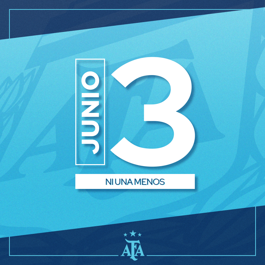 #NiUnaMenos La Asociación del Fútbol Argentino conmemora un nuevo aniversario del movimiento de lucha contra la violencia hacia la mujer.