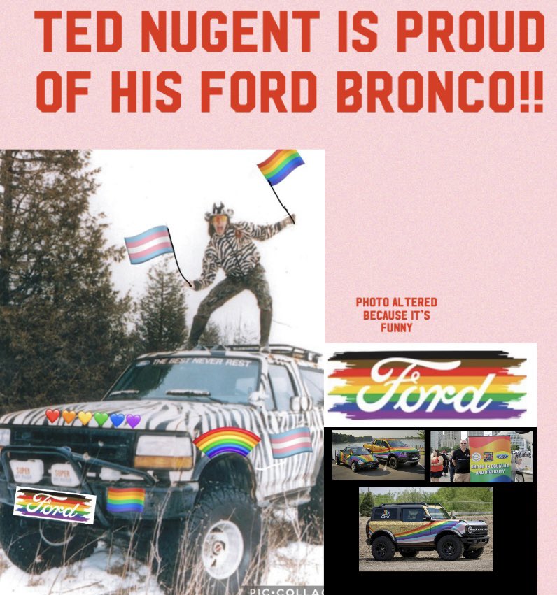 Texasmanutdfan1's tweet photo. @EdKrassen @Maggie_Nickson I’m waiting for these guys to destroy their woke vehicles..  #FordPride #GMPride https://t.co/DtEXZUjUhd