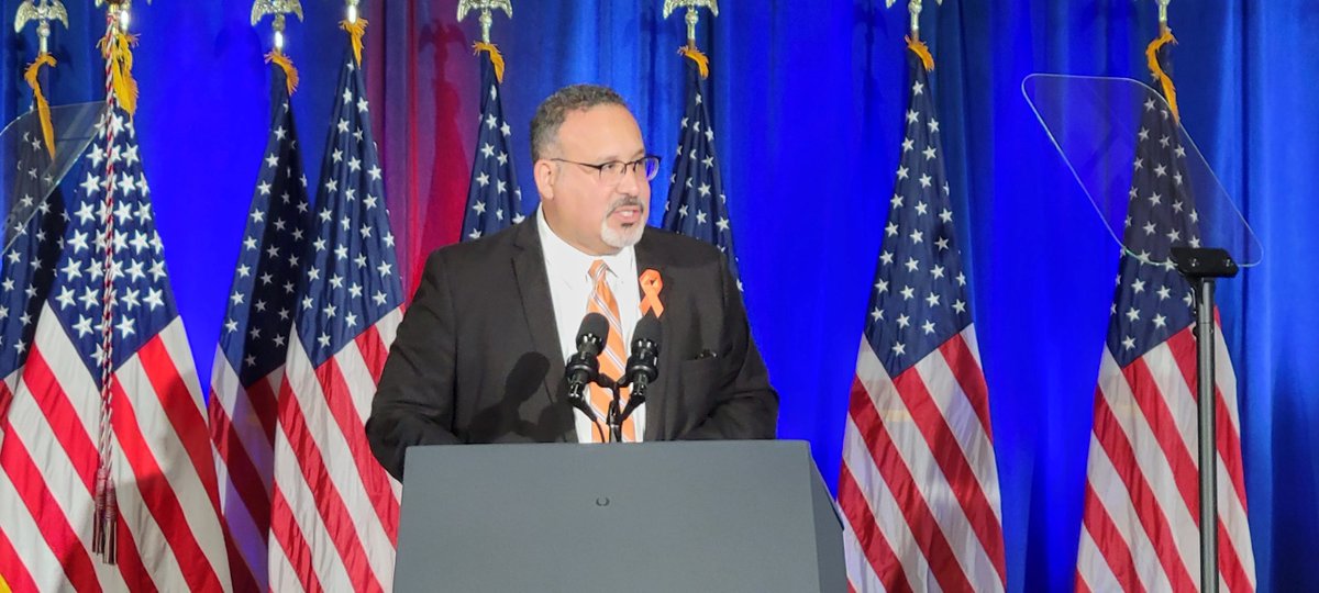 .@NPTAPresident Anna King, National PTA Executive Director @nathanmonell and other PTA leaders and staff marked #WearOrange and National Gun Violence Awareness Day at an event in Springfield, VA featuring @VP Kamala Harris, @SecCardona, @Everytown and @MomsDemand. #EndGunViolence