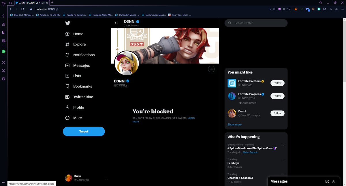 KurriDEV's tweet photo. @D3NNI_yt blocked me cuz i called you a weirdo, insecure much? https://t.co/WX5YbVf6pk