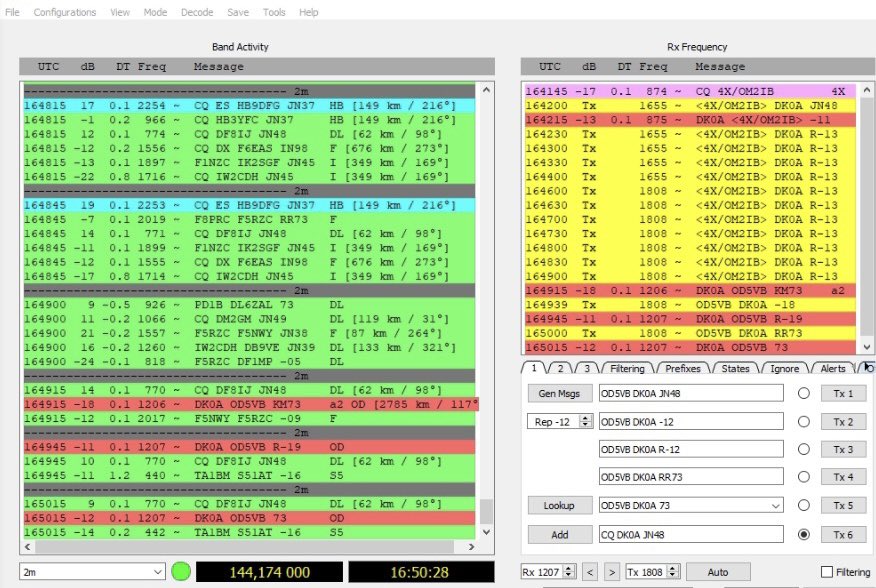 Nice #vhfdx #144Mhz #FT8 #SporadicE contact with @OD5VB. QSO with 4X/OM2IB unfortunately not complete.