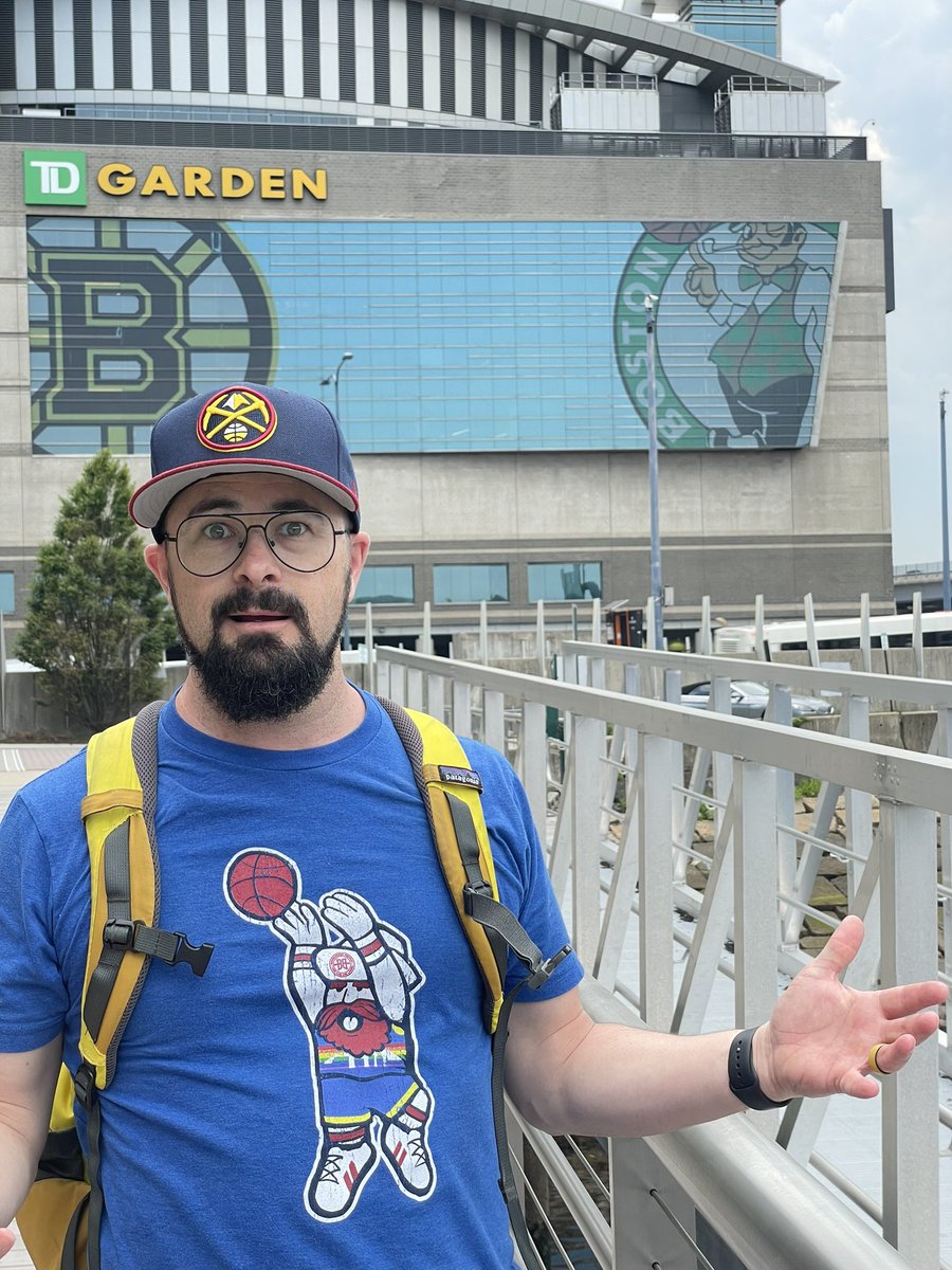 jimmahbarnard's tweet photo. I was low key hoping the Celtics would make the #NBAFinals so I could’ve seen game 1 in person during my trip. #Nuggsin5 https://t.co/2VcoyJfKCp