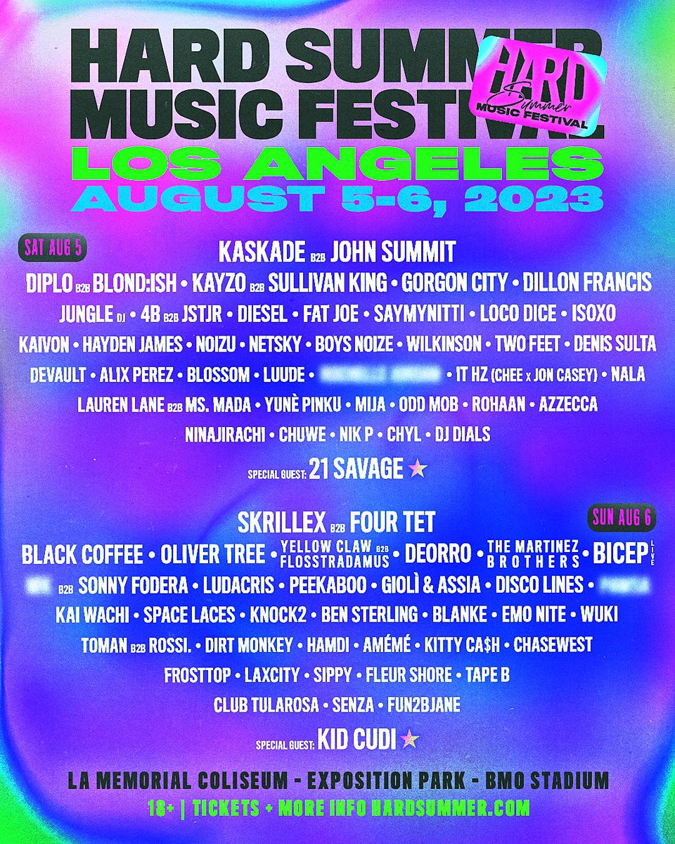 sunflowaaz's tweet photo. Hard summer lineup is STACKED this year! Who am I gonna see dancin the night away? 
If you still need tixx, use my link here! <33 https://t.co/uDdTMgCygd

@HARDFEST #hardsummer2023 https://t.co/jav8UMj5GV