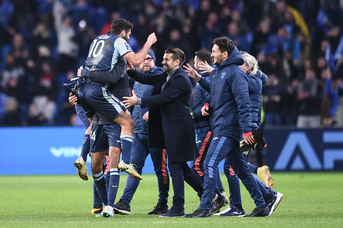 _BeFootball's tweet photo. Le Havre, le doyen des clubs français, retrouvera l'élite après 14 ans passés en Ligue 2 ! ✅💙 https://t.co/sK0PnBGwDf