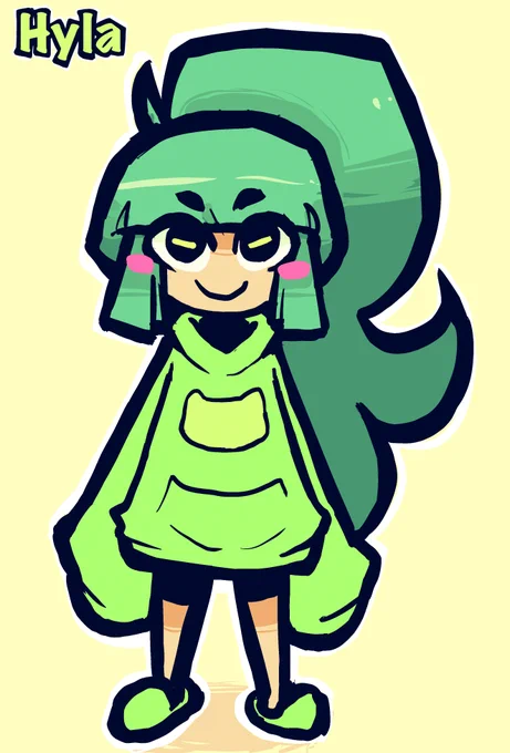 Hyla's initial Model and Expression Sheets I used for Froggy Frenzy, the design changed a bit before production, but the overall style was still used