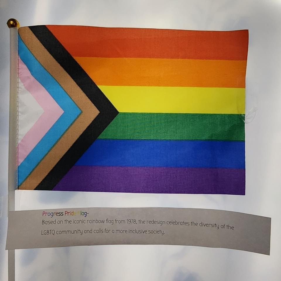 CobbCo911's tweet photo. BE PROUD! 
Cobb County 911 celebrates Pride Month with a colorful display of LGBTQIA+ pride flags. https://t.co/3rwaZwDzTD