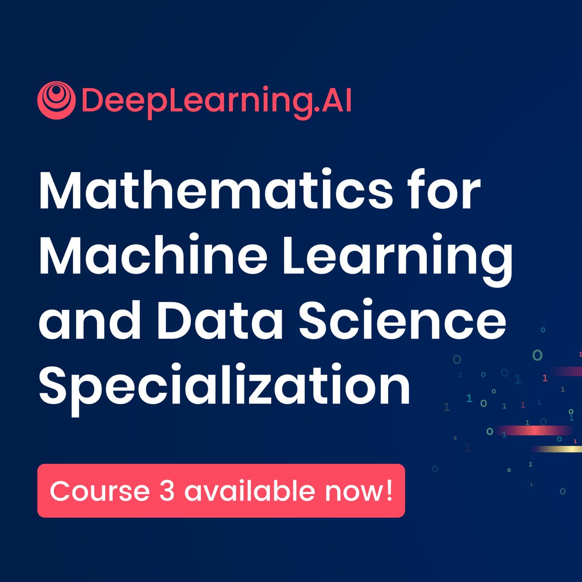 Probability and statistics are great skills for any AI practitioner looking to upskill. With @SerranoAcademy you’ll develop a strong foundation in both in course 3 of the Machine Learning and Data Science Specialization, available now! 

Enroll now: hubs.la/Q01S1Htm0