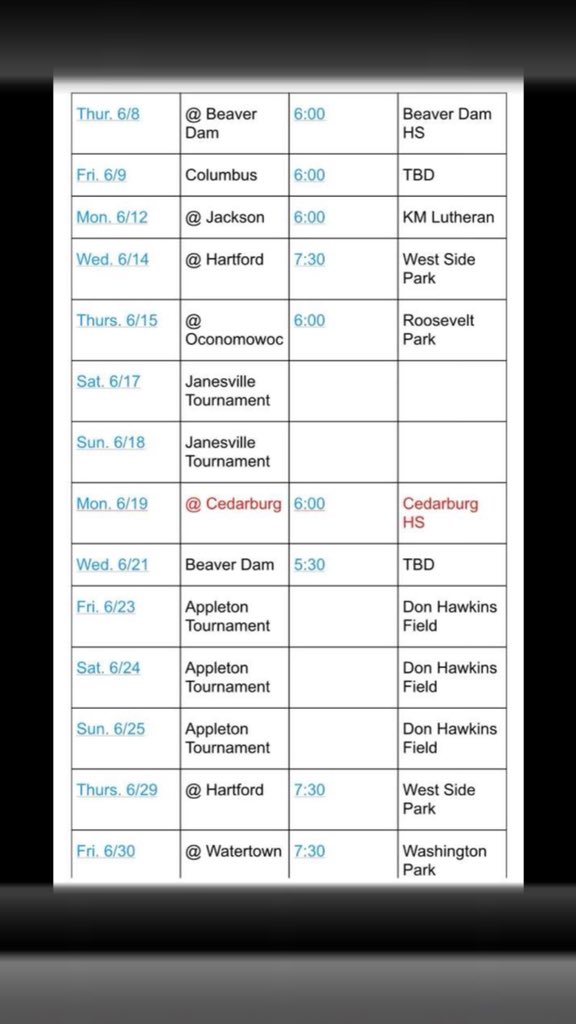 gtpost1's tweet photo. 2023 Summer Game Schedule! https://t.co/hrarMneeUQ
