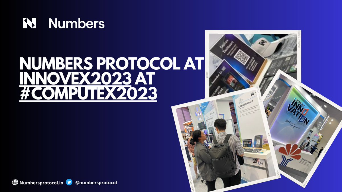 🎉Excited to see @numbersprotocol of #InnoVEX2023 & #COMPUTEX2023, where they connected with 400 startups from 22 countries. explored a cutting-edge tech like 5G, AIoT, HealthcareTech, Metaverse, XR, ElectricVehicles, SmartMobility, and GreenTech.

💪💡$NUM #NUMARMY #web3