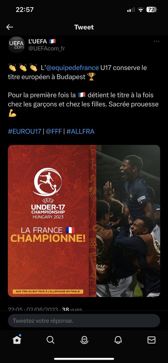 C’est quoi ce tweet ??? @UEFAcom_fr??? #ALLFRA #fff