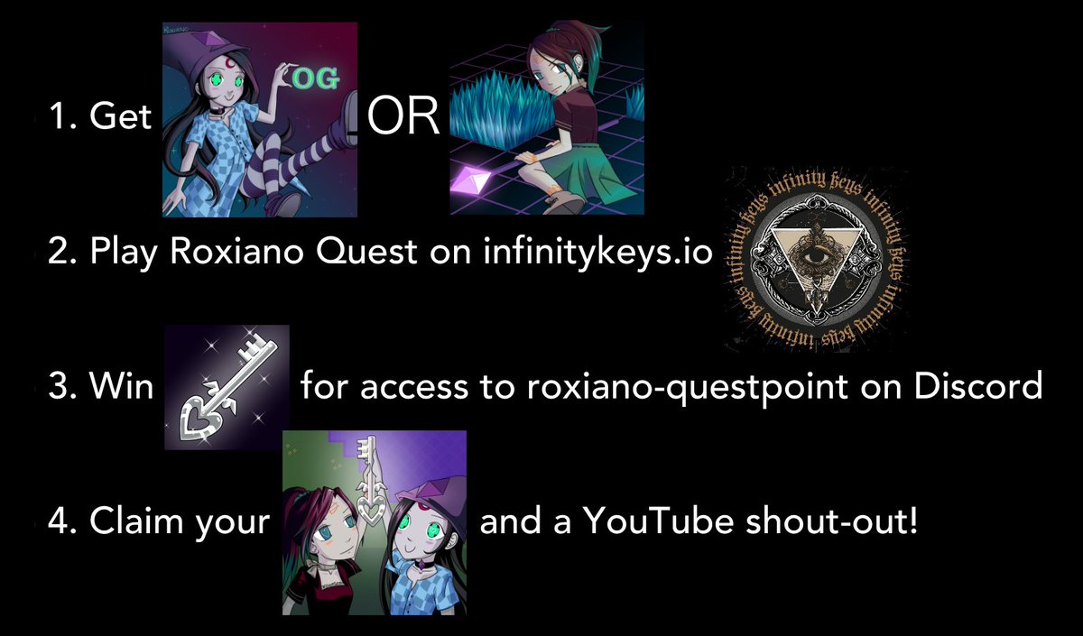 roxianogotchi's tweet photo. 🚨 NFT GIVEAWAY 🚨
Giving away 3 Daila-Doom NFTs (needed for an event!) To win:
1. Follow @roxianogotchi and @InfinityKeys 
2. Like &amp; RT this post!

Winners will be announced tomorrow at the @aavegotchi Fake Fest! @FAKEgotchis https://t.co/QudtyQfatj