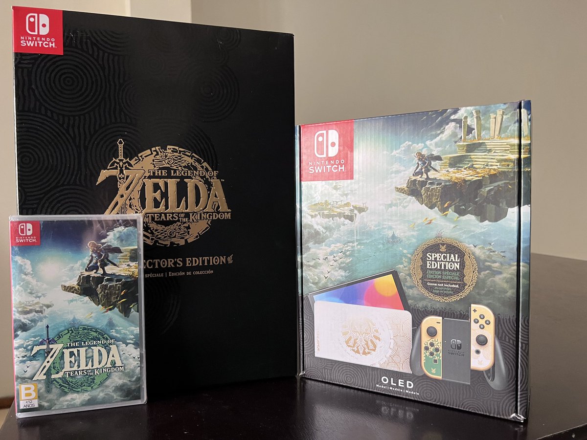 MazoCesar's tweet photo. Después de dos canceladas y como 40 horas de gameplay,  por fin se consiguió la collector’s #TearsOfTheKingdom https://t.co/1HJinEX59k