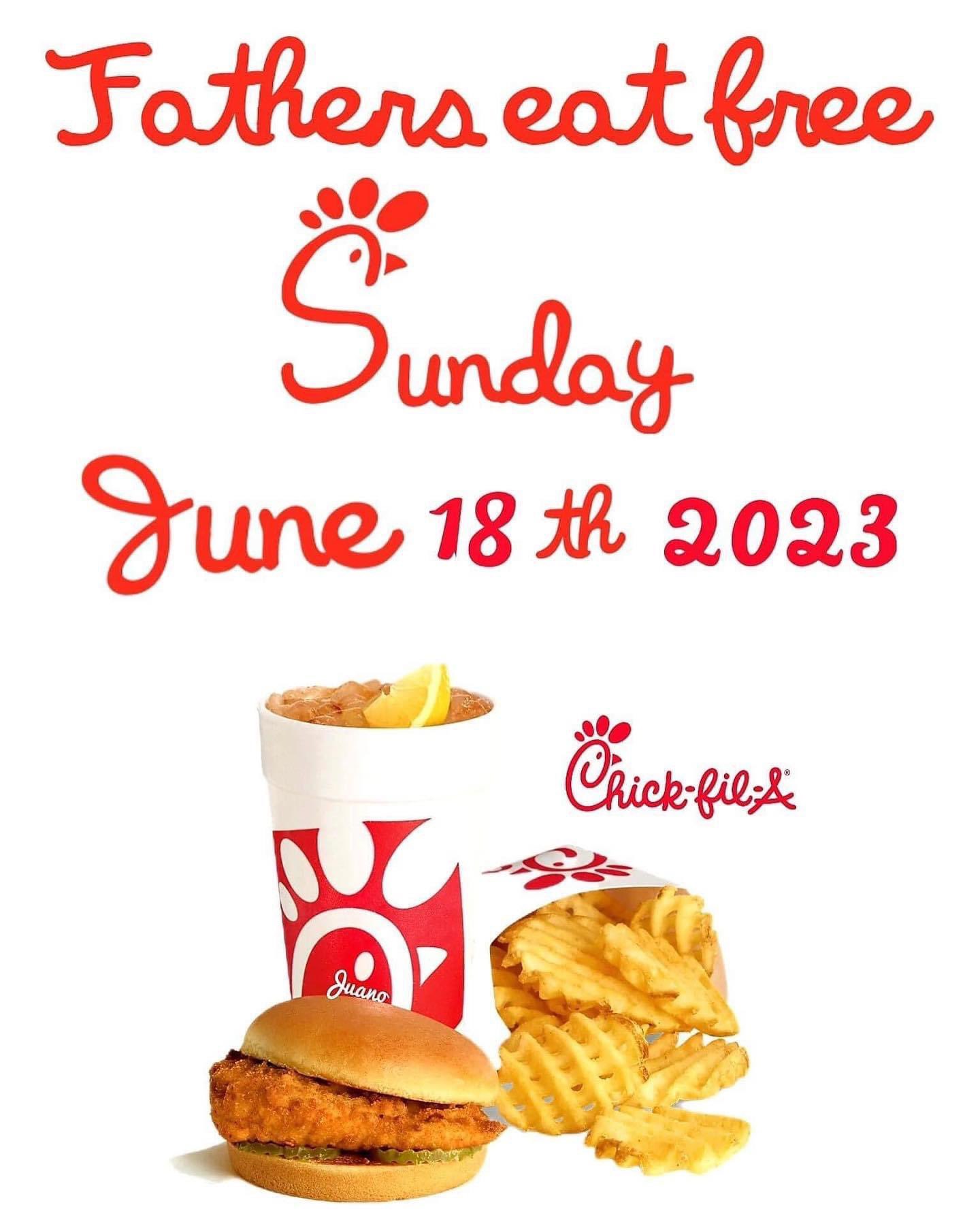 Lord C.D. Neal on Twitter "All Dads eat Free on Father’s Day at Chick