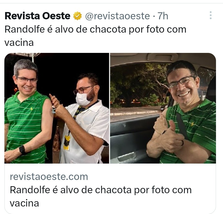 GambaroSantos's tweet photo. Qual braço do relógio, onde ele tomou a vacina, fiquei confuso 😂😂😂
#randolf #MentiraPublica2023 #EsquerdaSendoEsquerda https://t.co/7C8y9lYT2t