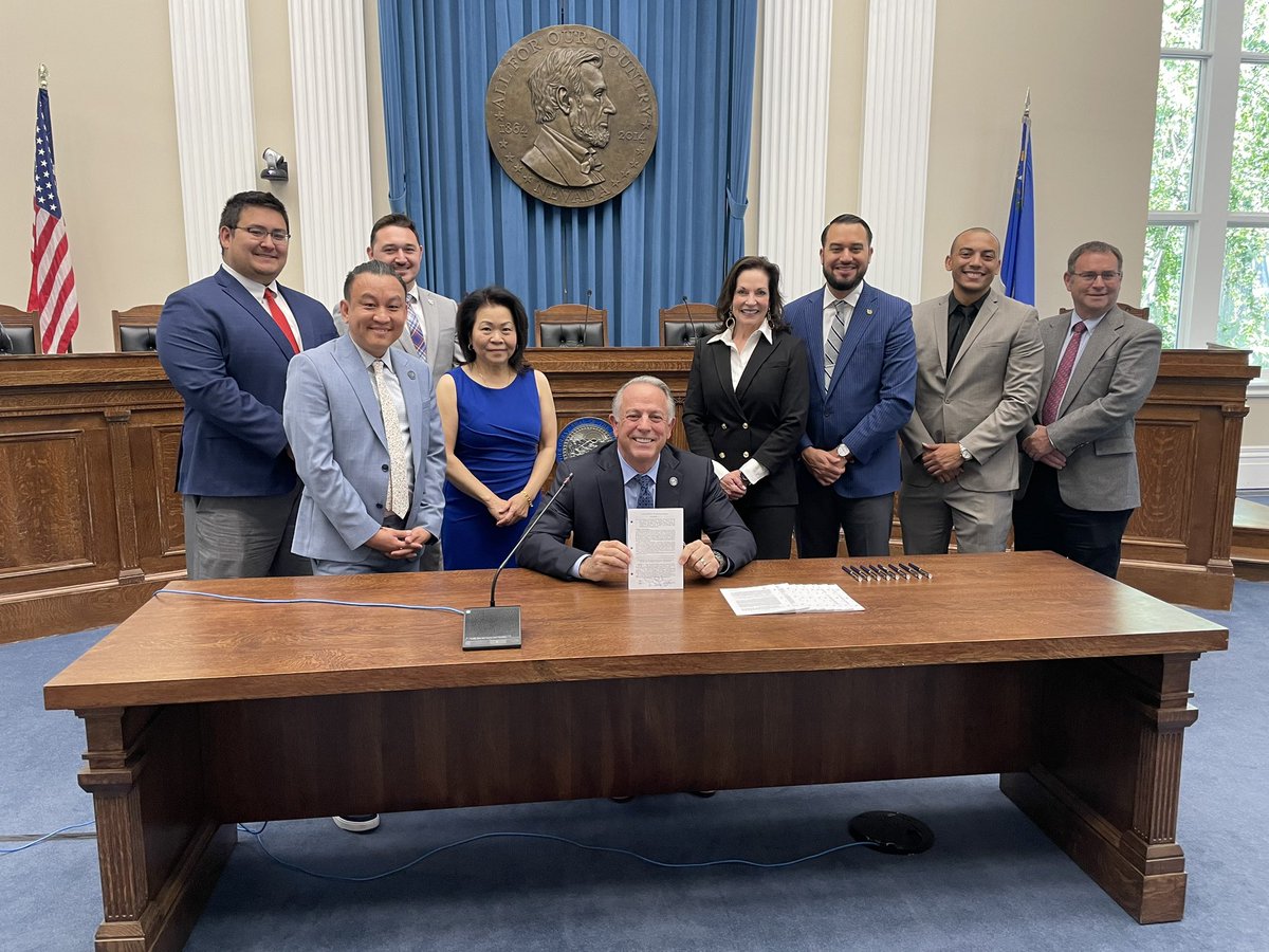 lvchamber's tweet photo. Thank you Governor @JosephMLombardo and Assemblyman @Duyfornv, for your work and signing Assembly Bills 98 and 274. These bills will improve the Governor’s Workforce Development Board and create a financial literacy course for high school students! https://t.co/qRL65Hcsq2