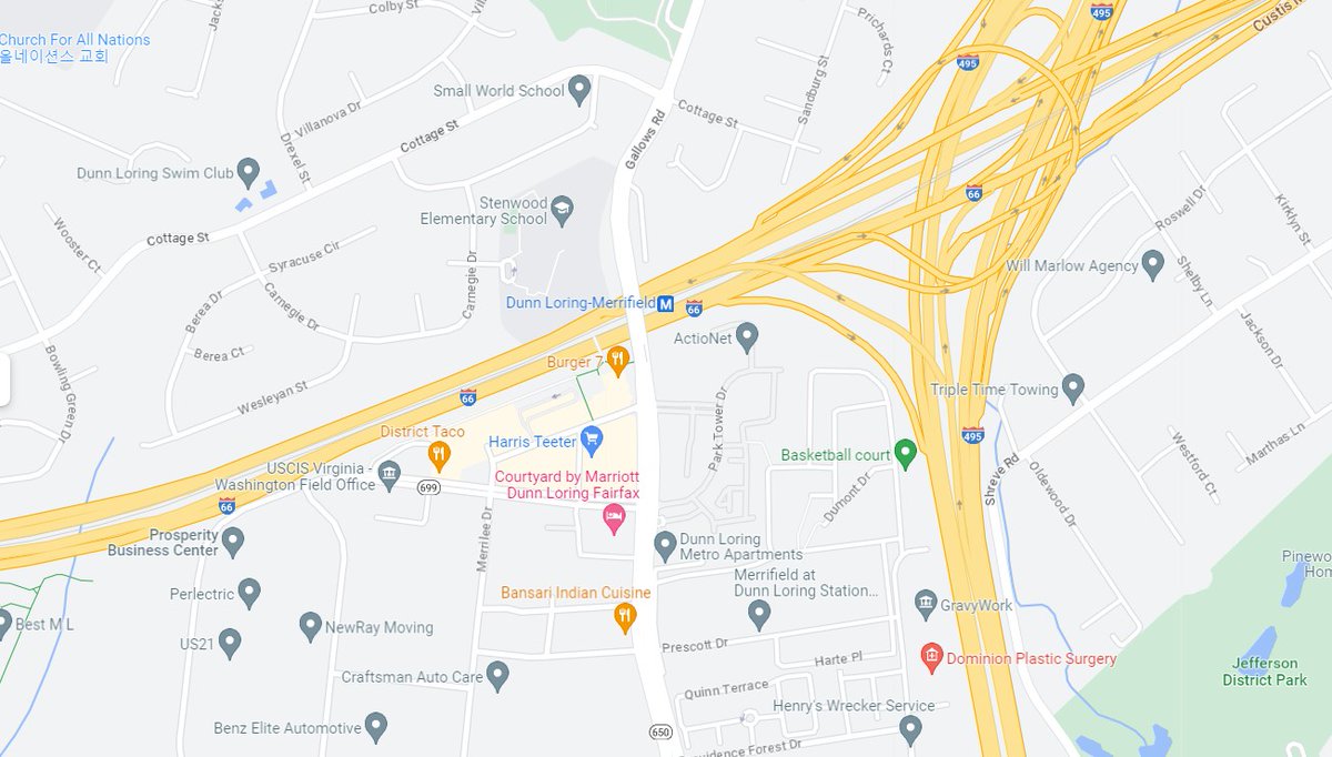 VaDOTNOVA's tweet photo. 🚧Traffic Alert - #Merrifield: Gallows Rd over I-66 will be reduced to a single travel lane in each direction during the overnight hours multiple nights next week, 6/5-6/9, 9 pm - 6 am, for bridge work. #VaTraffic
More info: https://t.co/XZy9fHFLu4 https://t.co/4JwumCHCVC