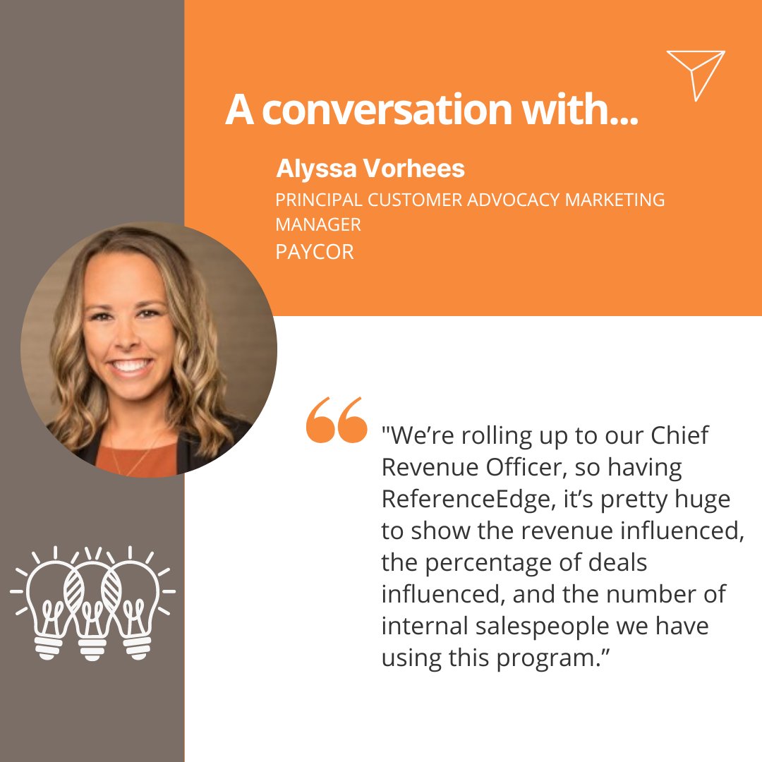 For Alyssa Vorhees, Principal Customer Advocacy Marketing Manager at <a href="/PaycorInc/">Paycor</a>, being able to quantify program success is essential since she and her team report to the Chief Revenue Officer. Alyssa shares her story in this customer experience interview.

lnkd.in/gCBusr2w