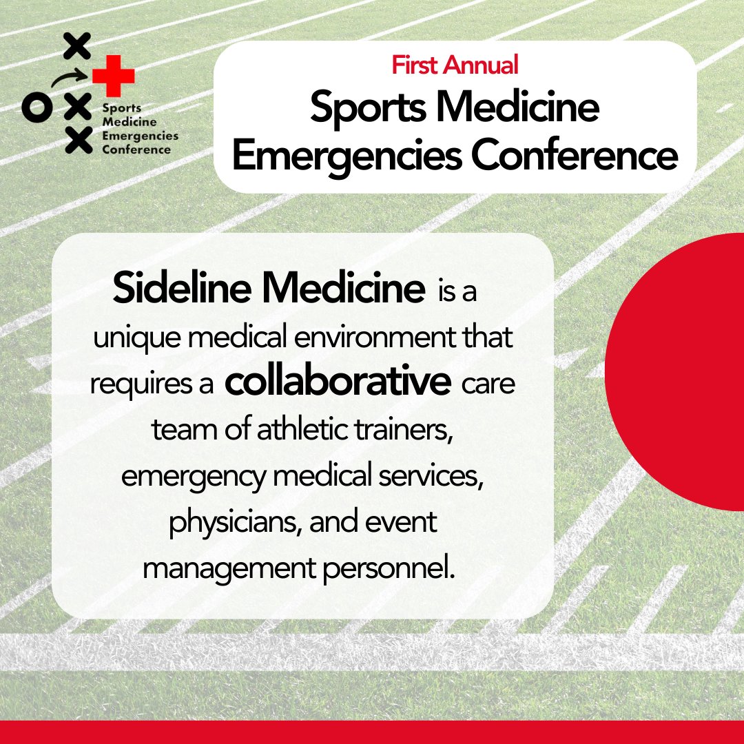 Sports Medicine Emergencies (@sportsmed_emerg) on Twitter photo This event is open to athletic trainers/students, EMTs, Paramedics, medical students, and physicians wanting to learn more about sideline medicine.
When: Saturday July 22, 2023 from 8AM-4:30PM
#sportsmed #atc #sportspt <a href="/miamioh_hpw/">Miami University (OH) Human Performance</a> <a href="/GoBearcatsSM/">UC Sports Medicine</a> This event is open to athletic trainers/students, EMTs, Paramedics, medical students, and physicians wanting to learn more about sideline medicine.
When: Saturday July 22, 2023 from 8AM-4:30PM
#sportsmed #atc #sportspt <a href="/miamioh_hpw/">Miami University (OH) Human Performance</a> <a href="/GoBearcatsSM/">UC Sports Medicine</a>