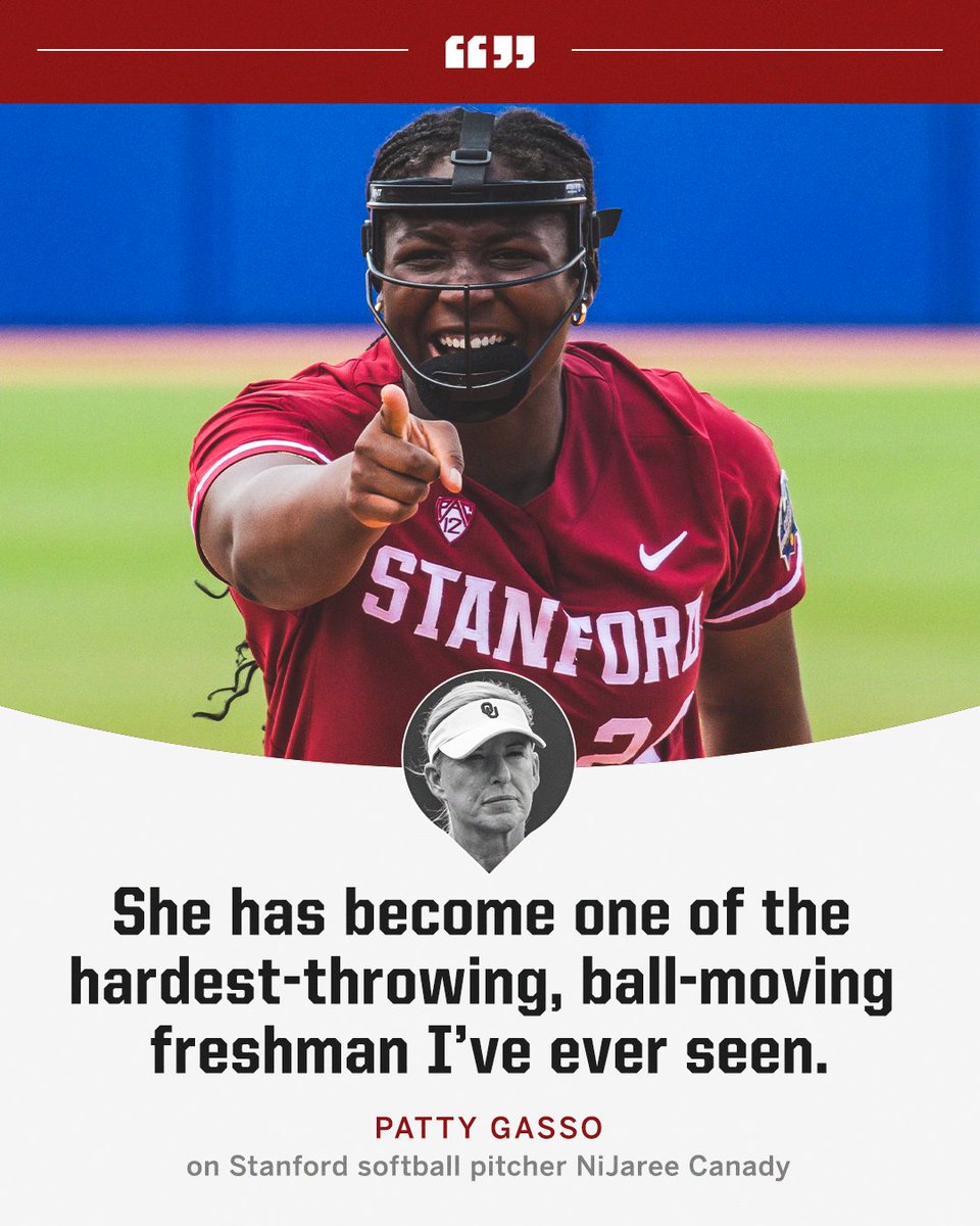 .@StanfordSball's NiJaree Canady gets high praise from one of the greatest coaches in the game 👏 #WCWS