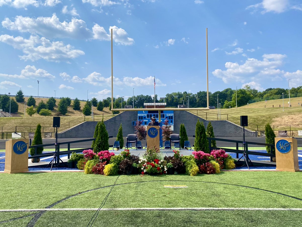 The stage is set, and we’re ready for our grads! 🎓🎉💙 

#RocketPride🚀 #LearningWithoutLimits