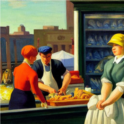 'Fishmonger in Boston' - is a unique, modern 1/1 #NFTartwork and a great opportunity for #nftcollector #nftcollectors to add to your #NFTcollections or #nftgallery.

#NFTCommunity #NFT #nftart #nftarti̇st #NFTs 

opensea.io/assets/matic/0…