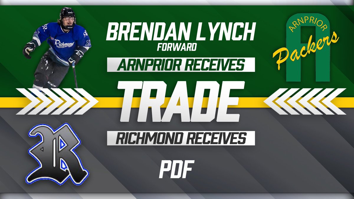 2005 forward Brendan Lynch has been acquired on day one of EOJHL trade availability. Brendan is a point a game forward with an edge to his game, that leaves teams frustrated with his scoring touch and ability to get under opponents skin (1/2)