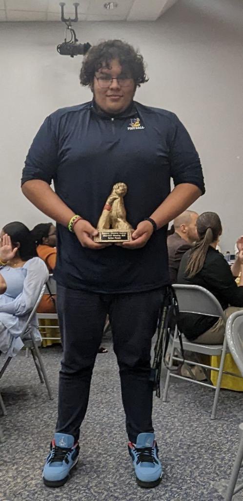 Congrats to our very own Offensive Lineman <a href="/NathanAPizarro/">Nathan Pizarro</a> for winning MVP of Wrestling. If this kid can build some all around confidence he will be a force in Football and Wrestling next season. Class of 2024. Congrats Nate!!
