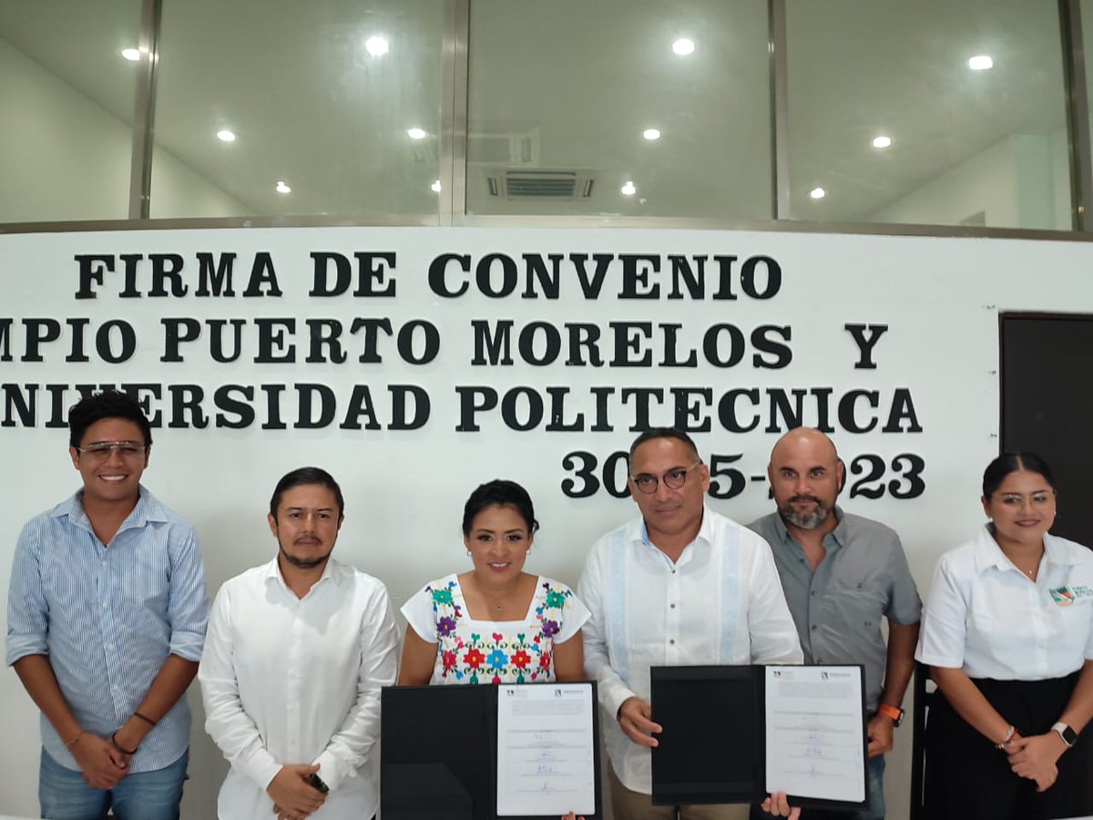 #AdministraciónPública y #EducaciónSuperior Histórica Firma de Convenio entre el <a href="/PtoMorelosAyto/">Ayto. Puerto Morelos</a> que preside <a href="/BlancaMerariPM/">Blanca Merari Puerto Morelos</a> y la <a href="/UPQROO/">UPQROO</a> <a href="/M_A_P_P/">Manuel Pech Palacio</a> que generará  #Capacitación y apoyo con  estudios universitarios a Servidores Públicos y familiares.  <a href="/abrahammasegosa/">abrahammasegosaraña</a> <a href="/mapachestec/">@MAPACHESTec</a>