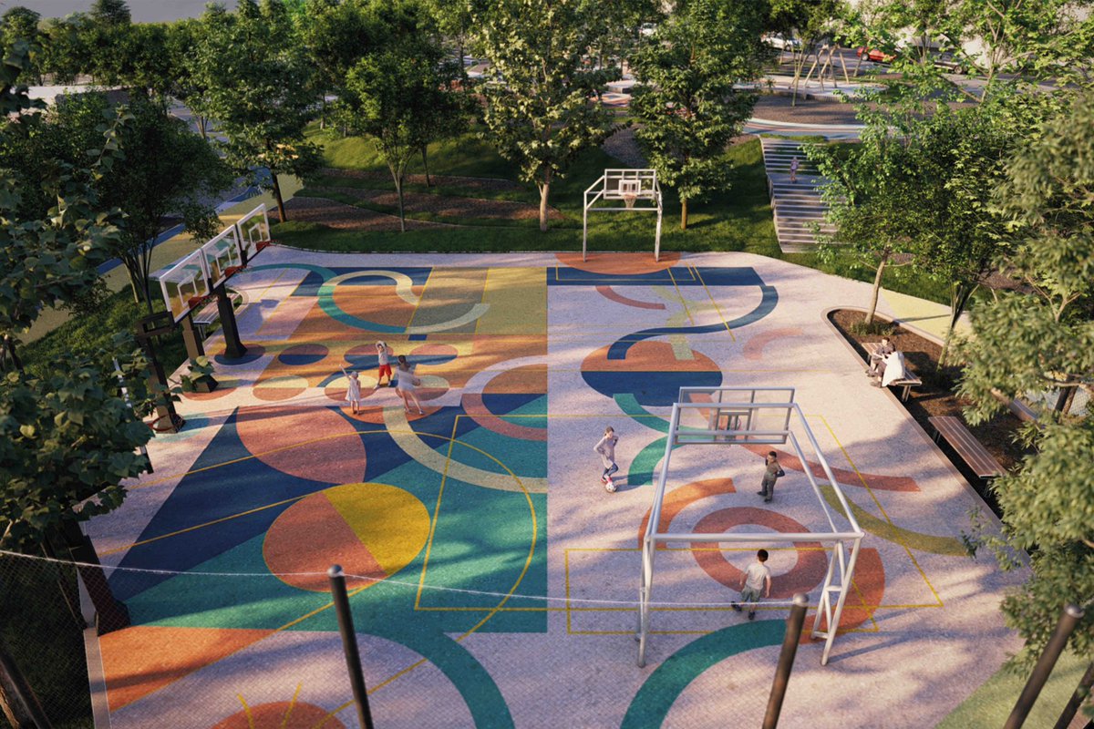 SanPedroNL's tweet photo. El parque Lázaro Garza Ayala será un espacio para todas y todos 👧🏽👦🏻

♿ 700 metros de andadores accesibles para desplazarse de forma autónoma

🌄 Espacio polivalente con terraza accesible y vista a las montañas

🛝 Zona de juego de 0 a 5 años + otra de 5 a 12 años https://t.co/Nwqo7cPWf3