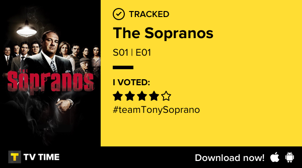 januarygust's tweet photo. I've just watched episode S01 | E01 of The Sopranos! https://t.co/wxII6XUsES #tvtime https://t.co/IxTYd1vmAA