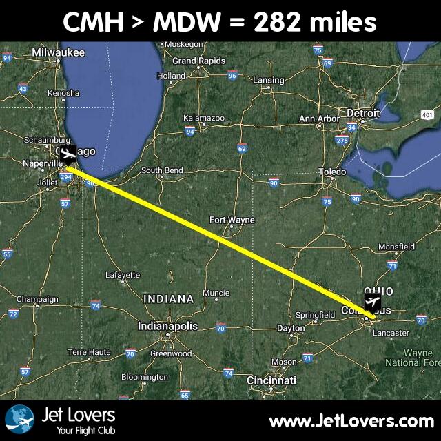jkusner's tweet photo. My flight #381 on #JetLovers: CMH > MDW - another 282 miles in the air! https://t.co/m8DDNby16w https://t.co/lTbPGmhD7f