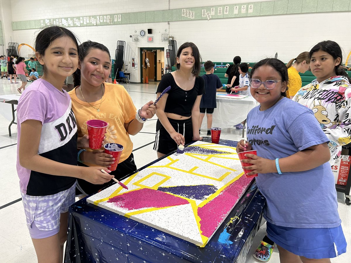 Miss_L_Teaches's tweet photo. Today we were collaborators, contributors and creators at field day!  It was so fun to paint ceiling tiles will the whole school!  I can’t wait to see them up in the hallways!!  @Active_Gilly @MrsG_LovesMath @GuilfordEle https://t.co/MrNfdvG5JU