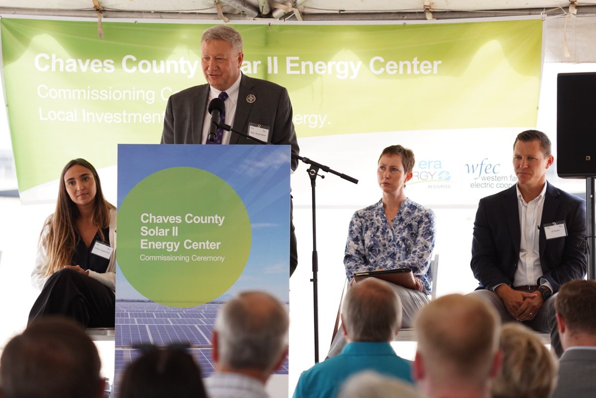 Today we celebrated New Mexico’s newest solar energy facility, the Chaves County II Solar Energy Center. Thank you to Western Farmers Electric Cooperative and members of the community for joining us.