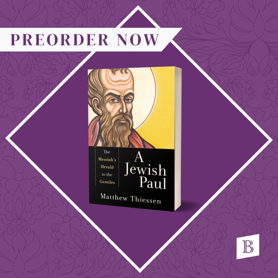 A Jewish Paul will be released later this summer. Matthew Thiessen offers an introduction that situates Paul within 1st century Judaism, not opposed to it. He desired to introduce nations to the life-transforming Messiah. bakeracademic.com/p/A-Jewish-Pau…