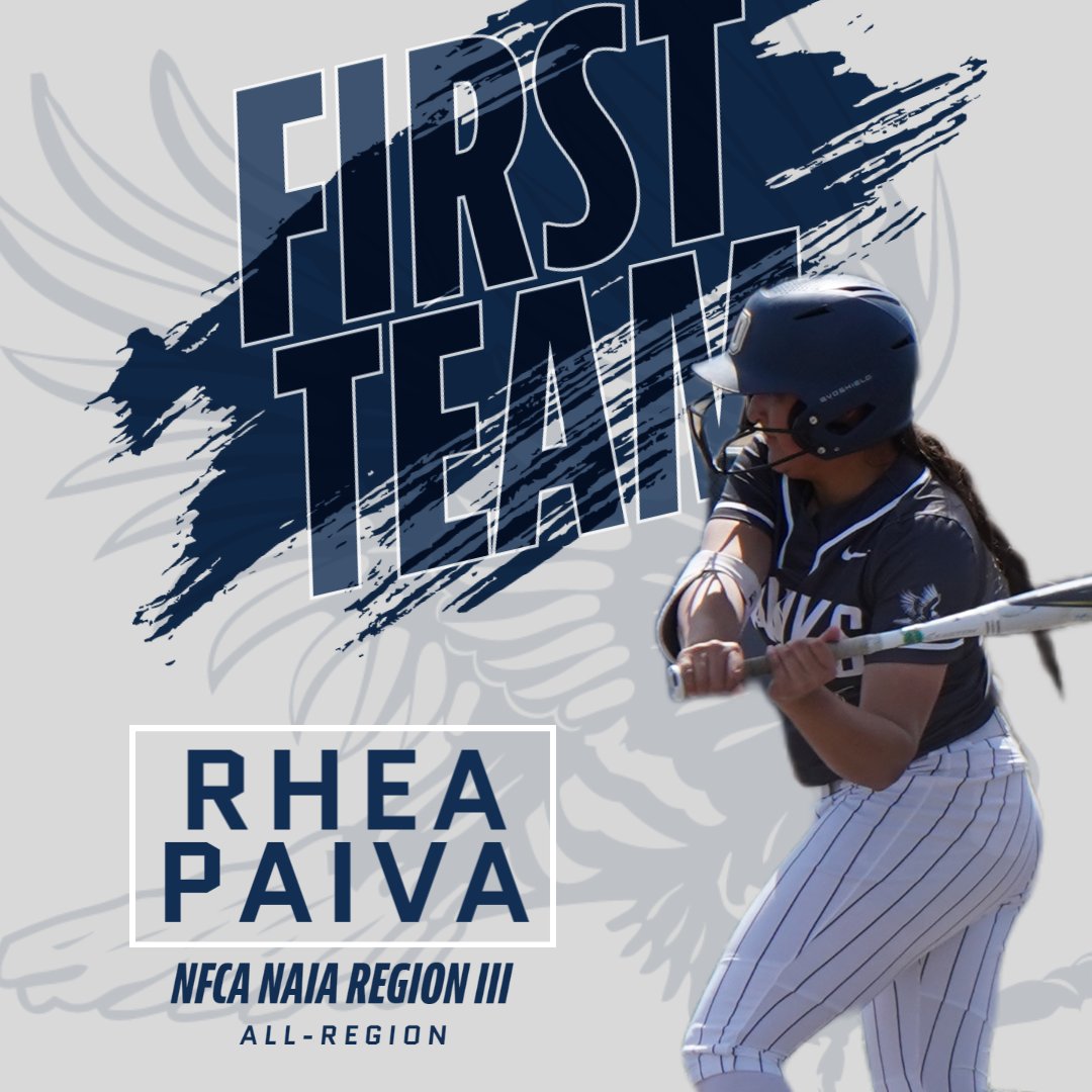 🚨All-Region🚨

Congratulations to Rhea Paiva for being named NFCA NAIA Region III First Team All-Region! 

 #HawksAreUp x #BlueHawkSB