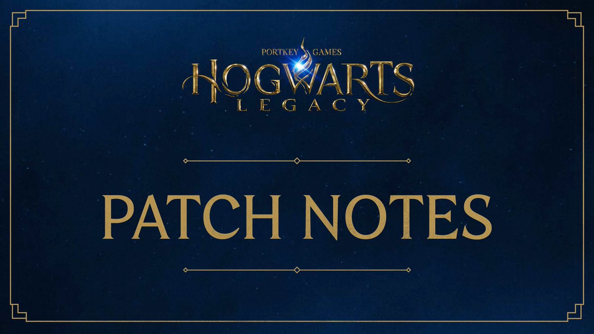 Your trophies may not need polishing due to slug slime, but they did need a little bit of upkeep, and we've done that for you! The latest patch for #HogwartsLegacy is live now!
Full notes: go.wbgames.com/hl-patch