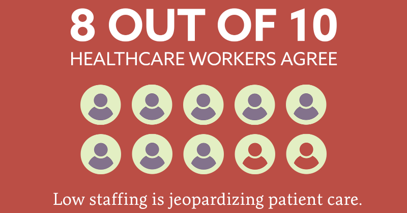 seiu_uhw's tweet photo. Going to the hospital is stressful enough. You shouldn’t have to worry about understaffing and lack of investment affecting patient care. 

When hospital systems prioritize profits, the staff and patients suffer. #United4All #ElephantInTheWaitingRoom