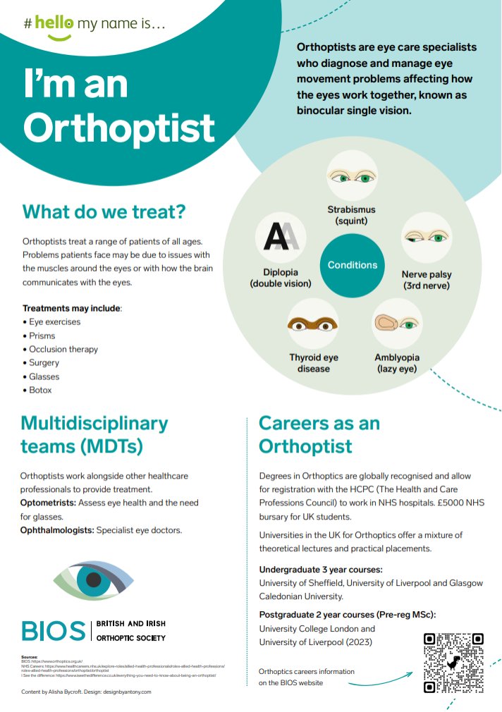 AHPs4PH's tweet photo. Today also marks World Orthoptic Day! It is an opportunity to recognise the work orthoptists do and at @UHSFT we have a team of 12 skilled orthoptists specialising in research, stroke, eye injections and paediatrics. @BIOS_Orthoptics https://t.co/NAnJqnSYrA