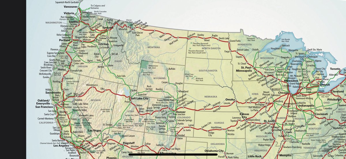 remythewolf's tweet photo. @laneislou dude i wanted to go to kc so bad but the route just doesn’t work bc i’m coming up thru denver (middle line) and leaving thru seattle (top line) https://t.co/YVSk3dzf03