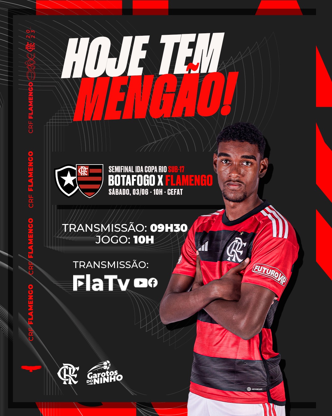 Clube de Regatas do Flamengo - Hoje tem Mengão ao vivo na #FLATV