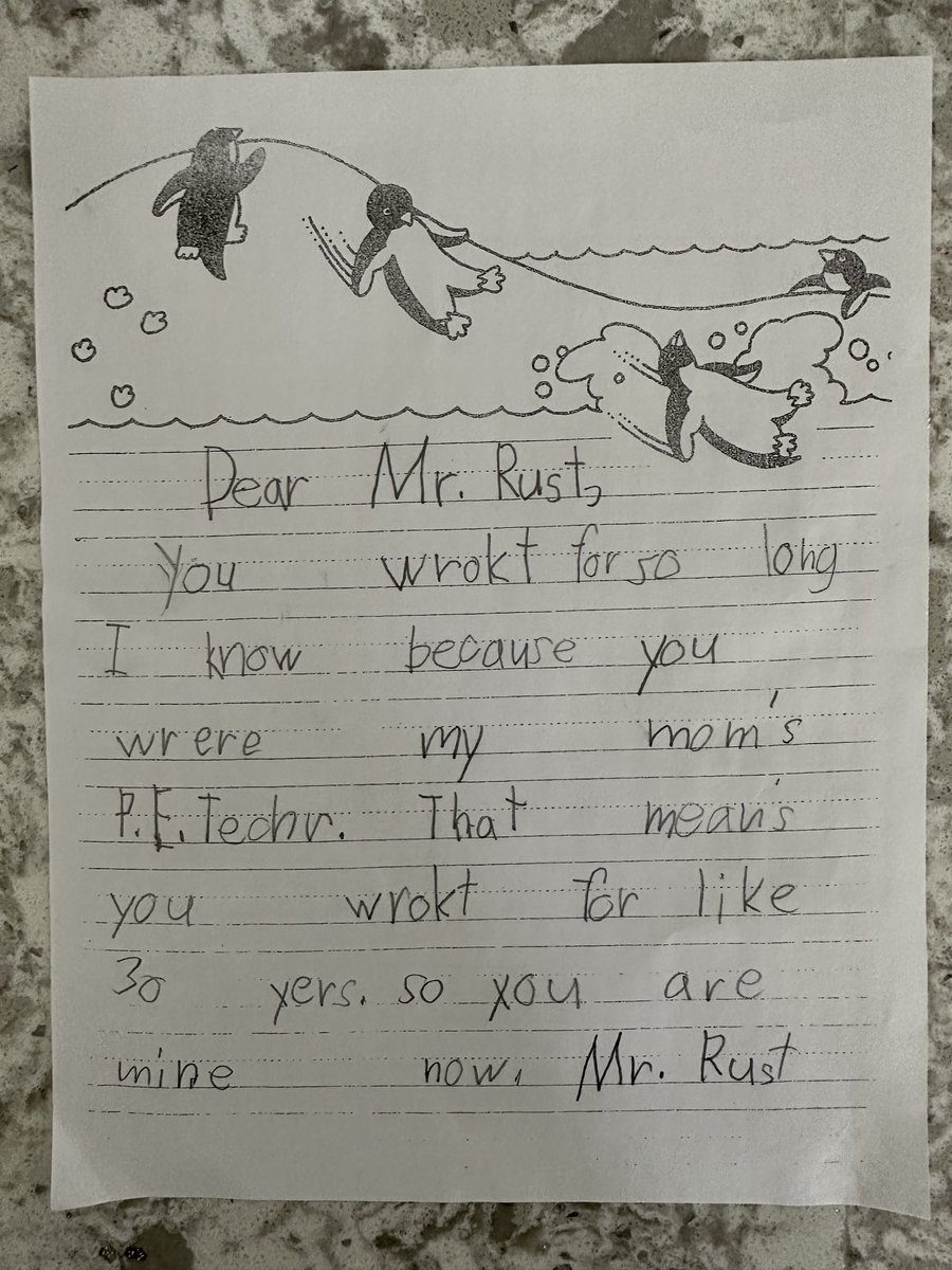 Kids are always good for a laugh. This letter from a student cracked me up. 🤣