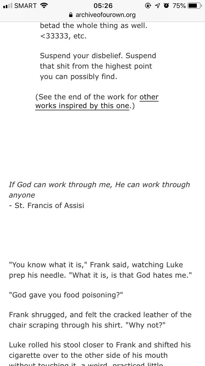 bloodnuns's tweet photo. oh i see the confusion now . but yeah the whole quote is “i have been all things unholy. if god can work through me, he can work through anyone.” source: i went to a catholic school https://t.co/kGqNNmJWWk