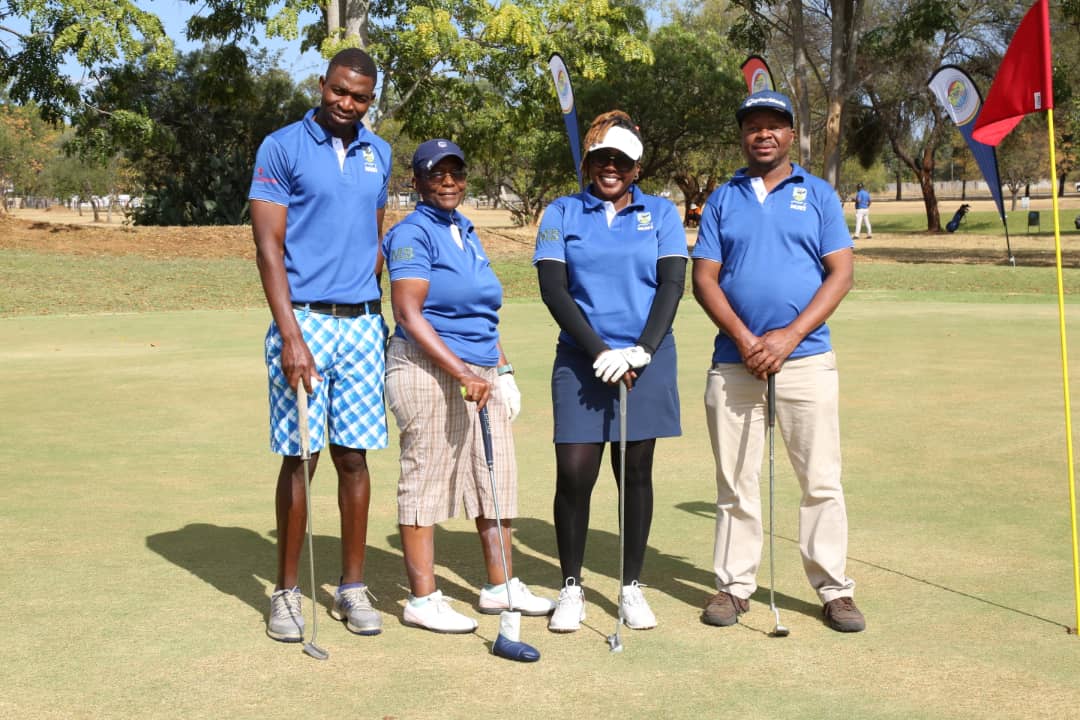 nustzim's tweet photo. Golf teams looked stunning in the #NUSTGolf2023 branded Tshirts on the turf today. Shortly we get to learn who the winners are. Congratulations to all who played 👏👏👏 #nust2023 #thinkinotherterms #choosenust @OldMutualZW @zb_foryou @SimbisaBrands @Macdonaldsbricks https://t.co/rhEDE5hgX2