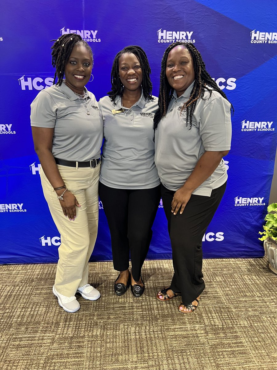 Some relationships are for a lifetime! Met in ‘04 as teachers in CCPS & now leading in the same cluster in @HenryCountyBOE ! @OlenkaGolden @GwynethGwyfran #couragetolead #summerleadership #HCS