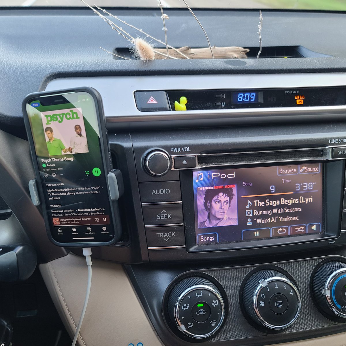 jedipirate's tweet photo. The Saga Begins. Appropriate for the start of the trip, but weird suggestion for a Psych Theme Song playlist. Then bridge over the Mississippi, a new little friend for the drive, and so many shiny rocks. #BirthdayRoadTrip #PCCPACbound https://t.co/23pz8Bk5N5