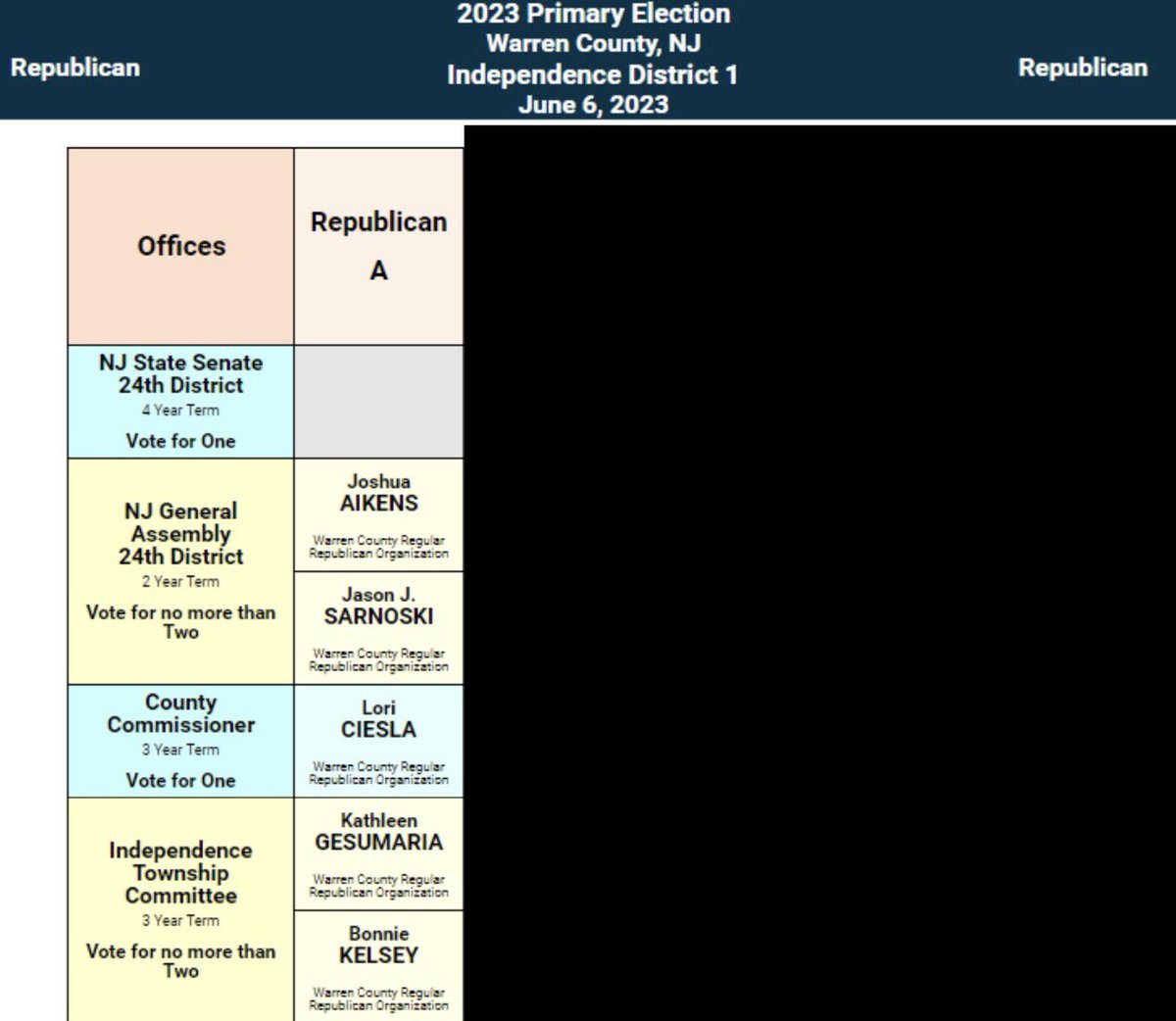 I just got done early voting here at the Warren County Northeast Branch library where I got to see myself on the ballot for the first time. I was proud to vote for our <a href="/WCGOPNJ/">Warren County GOP</a> endorsed candidates and recommend everyone else do the same in both LD23 and LD24. #LeadRight