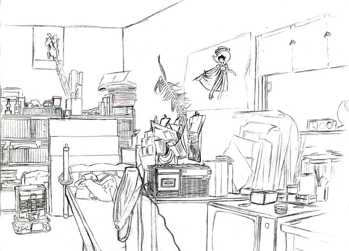 @TkashiWatanabe 俺も学生時代、似たようなの持ってました。写真は無かったけどスケッチには残ってました。機種は覚えてないっす。うーん、何だろう?
持ち手は既に折れてたかとw
しかし似た様な形のラジカセが大量に有ったんすね。 