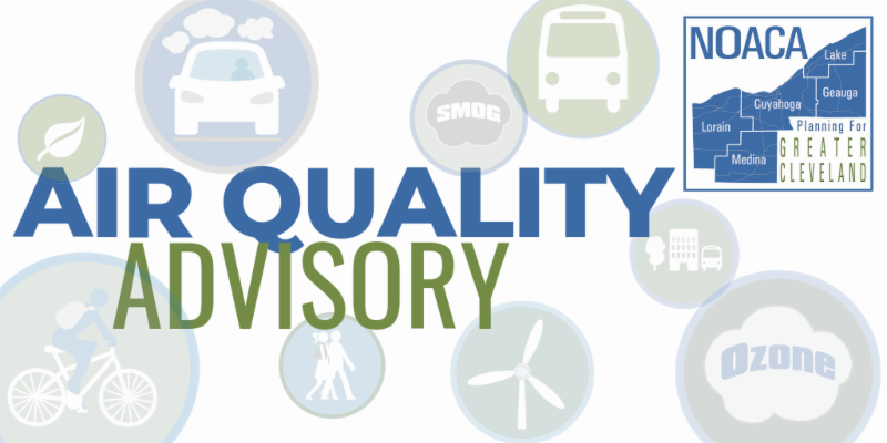 NOACA_MPO's tweet photo. An Air Quality Advisory for ground-level ozone has been issued for eight counties across Northeast Ohio, effective through Saturday, June 3. Air quality levels may be "Unhealthy for Sensitive Groups" during this period. Read more at https://t.co/d2OFN5lqww https://t.co/7NWnQ2Wxmz